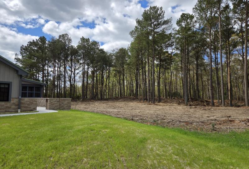 There’s a lot of work to do, but at some point in the future, this back area will include a walking trail through the woods that connects to the refuge’s existing walking trails.